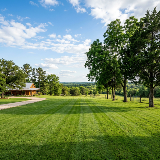 Freshly Mowed Lawn in Bastrop Texas